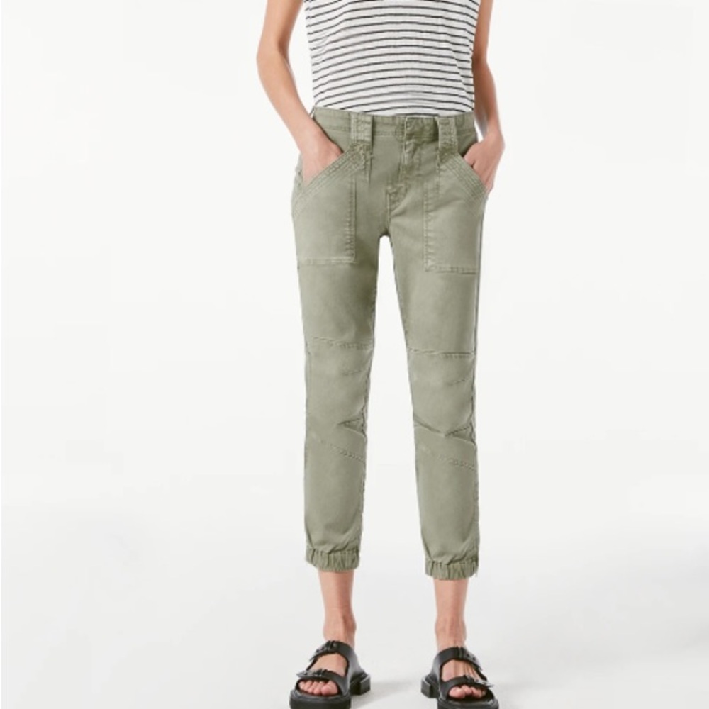 Frame trapunto pants